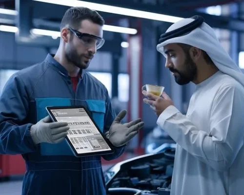 mechanic-man-shows-car-report-digital-tablet-middle-east-customer-garage_926199-2898695