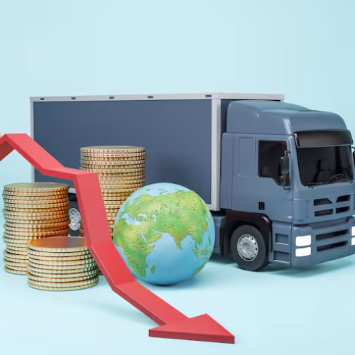 global-delivery-crisis-logistic-problem-concept-with-grey-truck-golden-coin-stacks-earth-planet-layout-blue-background-3d-rendering_670147-108